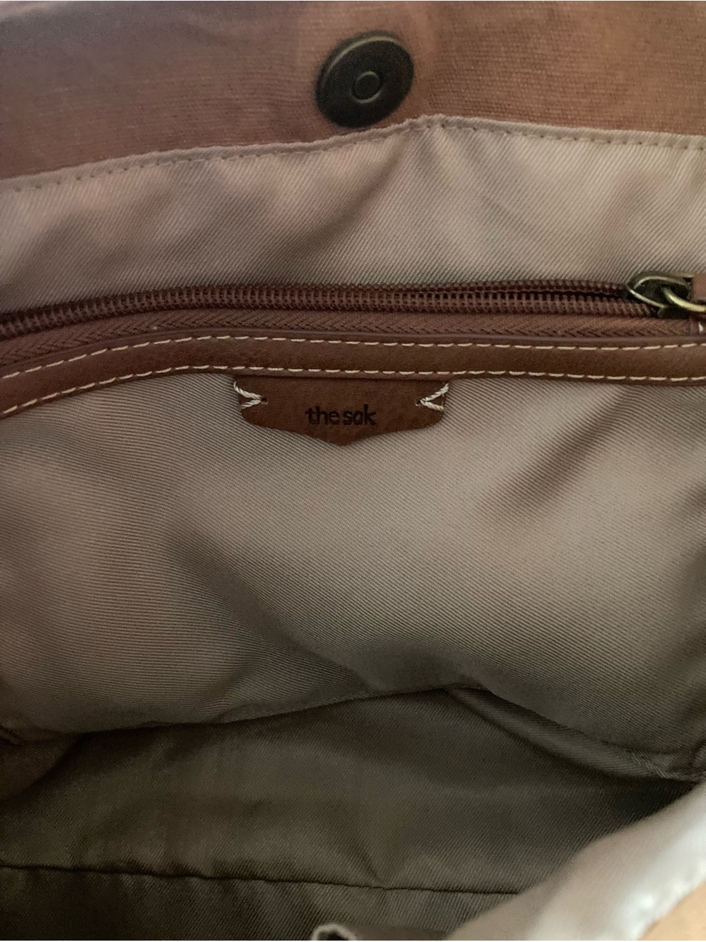 The Sak Tan Embossed Leather Tote Bag - Picture 8 of 16